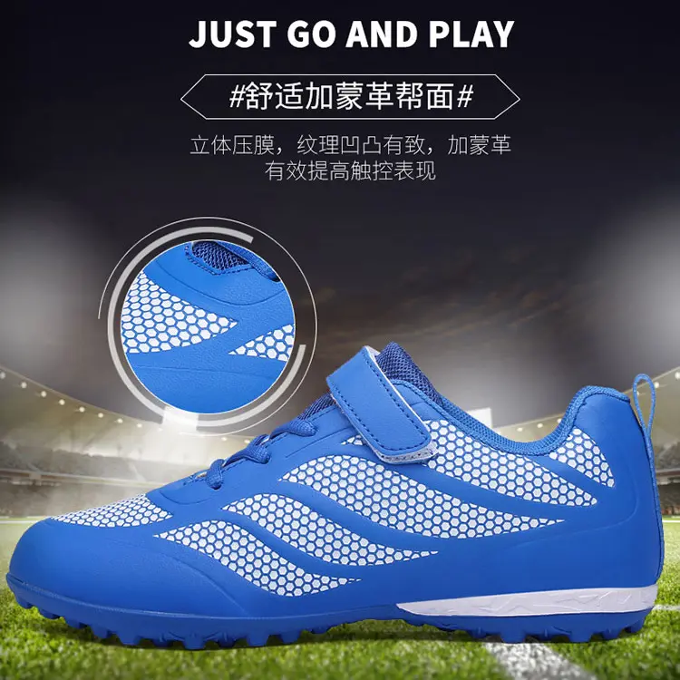 China OEM  ODM Service  Microfiber Leather Waterproof Outdoor Turf Soccer Shoes For Boys Girls